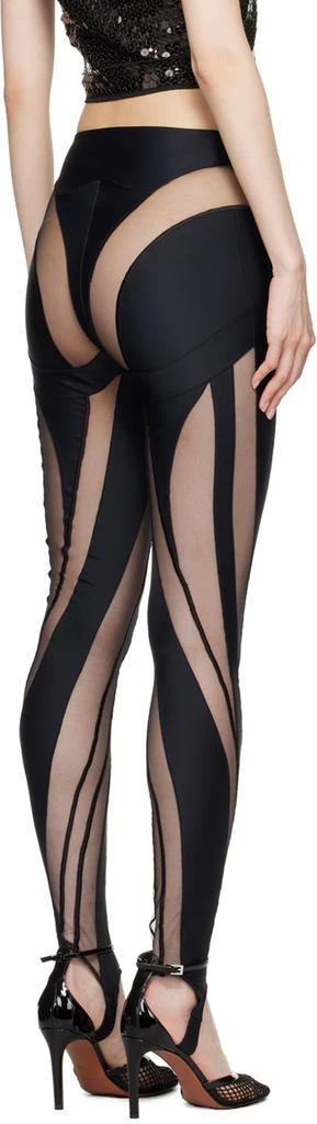 Mugler Black Paneled Leggings 3