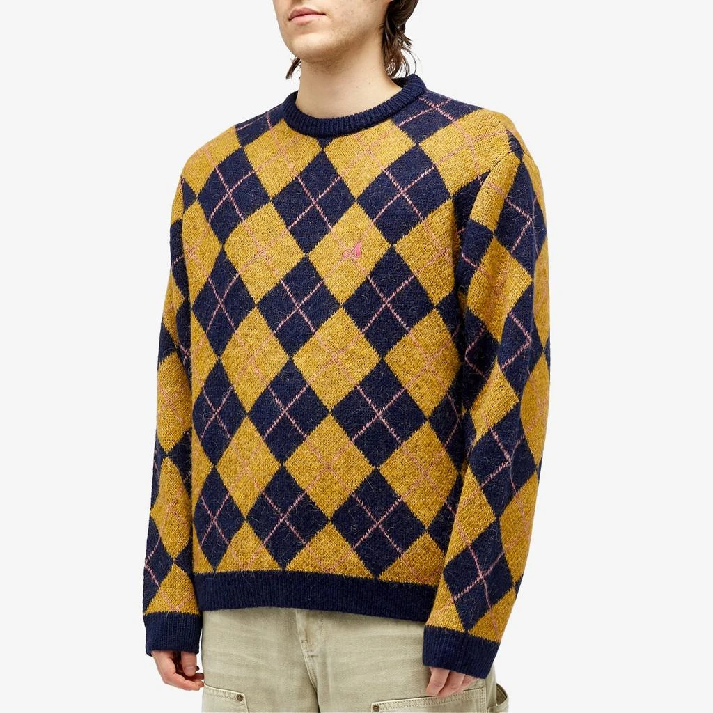 Awake NY Awake NY Argyle Mohair Crew Knit 2
