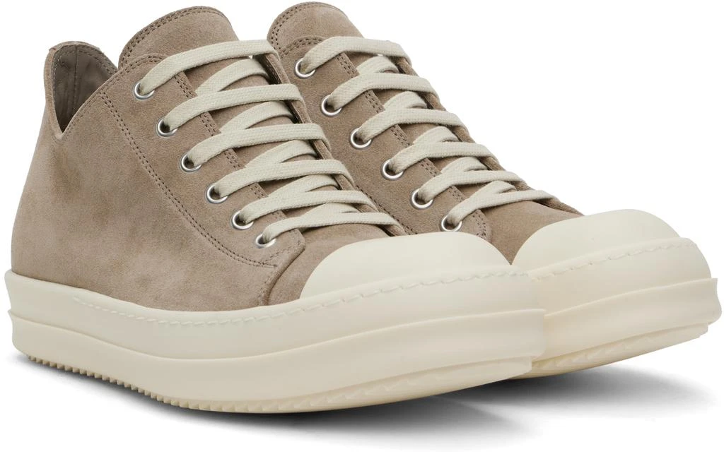 Rick Owens Taupe Hollywood Low Sneakers 4
