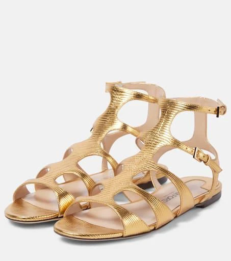 Tom Ford Paradis metallic leather sandals 4