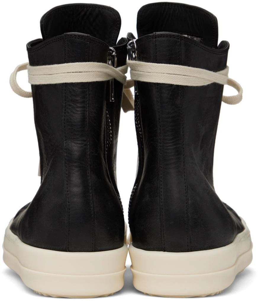 Rick Owens Black Washed Calf Sneakers 2