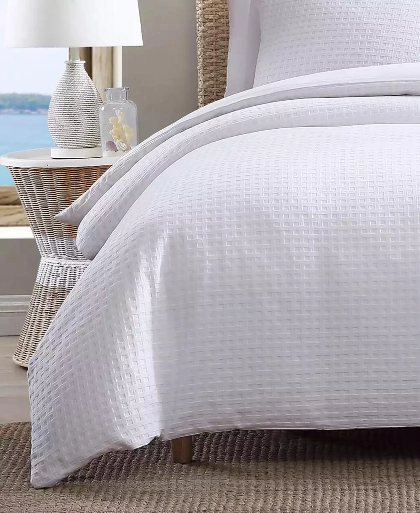 Tommy Bahama CLOSEOUT! Basketweave Solid Cotton and Polyster fill 4 Piece Comforter Set 4