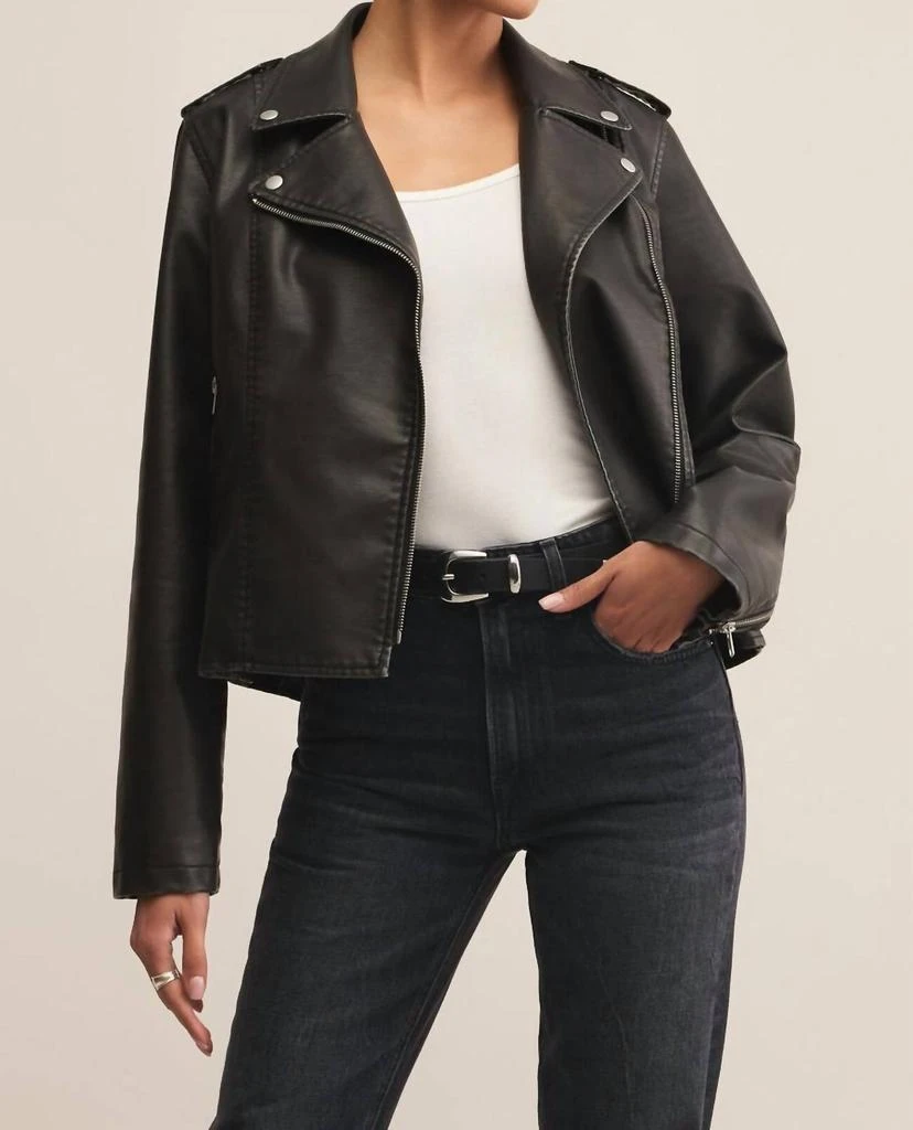 Z Supply Z Supply - Alchemy Moto Faux Leather Jacket 4