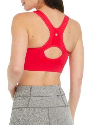 Yogalicious Women's Seamless Katie Zip Bra Top 2