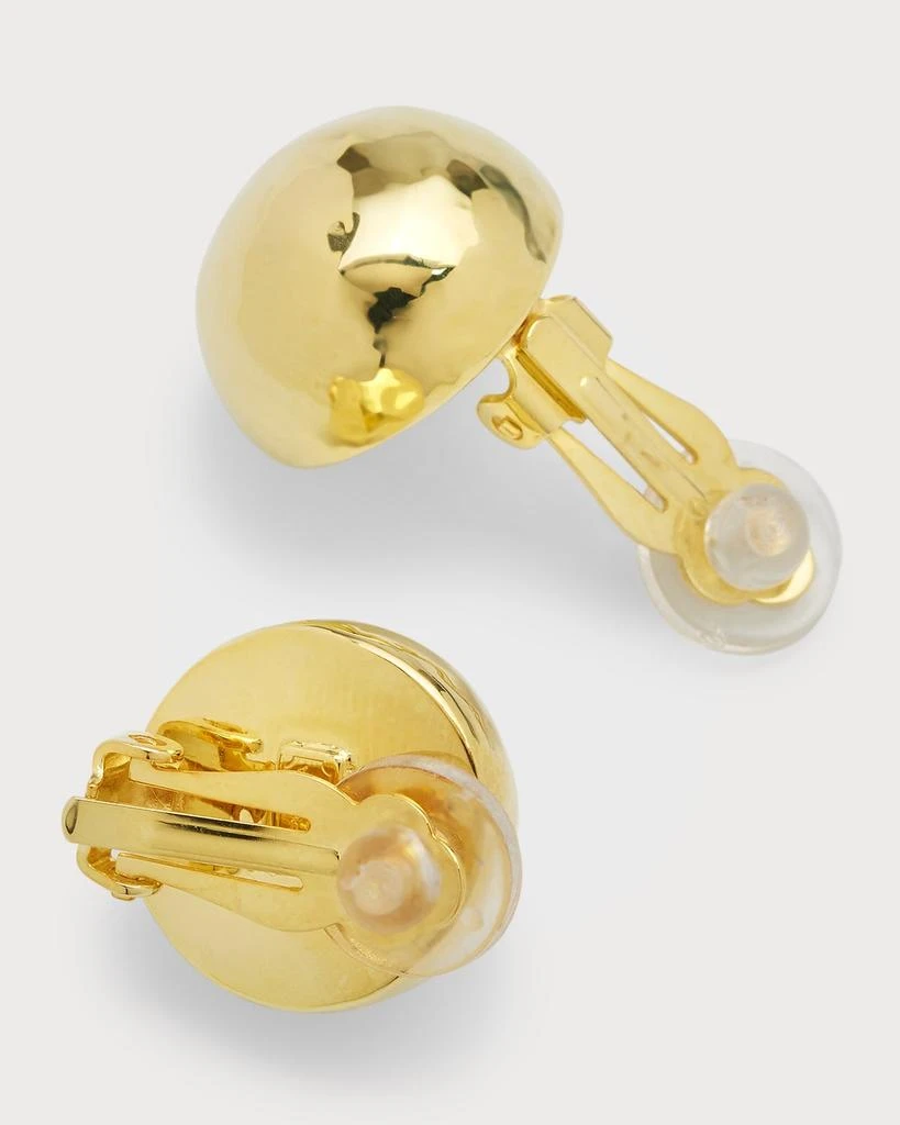 Ippolita Medium Hammered Pinball Clip Stud Earrings in 18K Gold 4