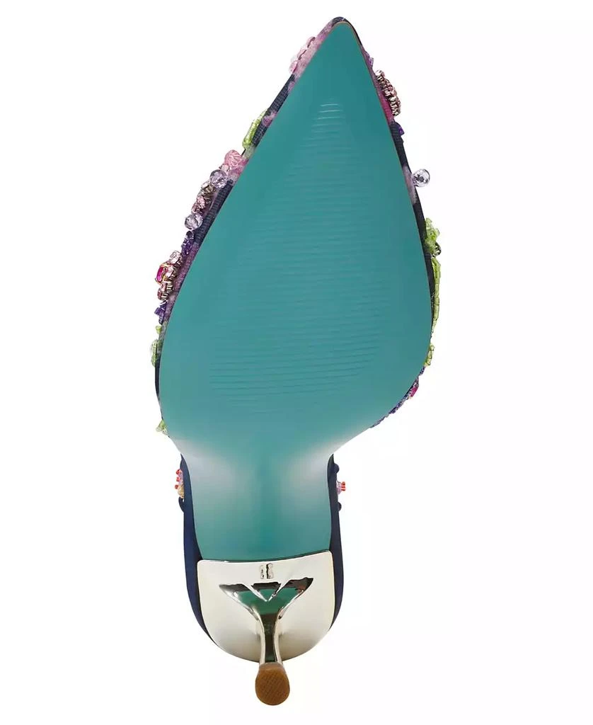 Betsey Johnson Velma Jeweled Mesh Slingback Pumps 5
