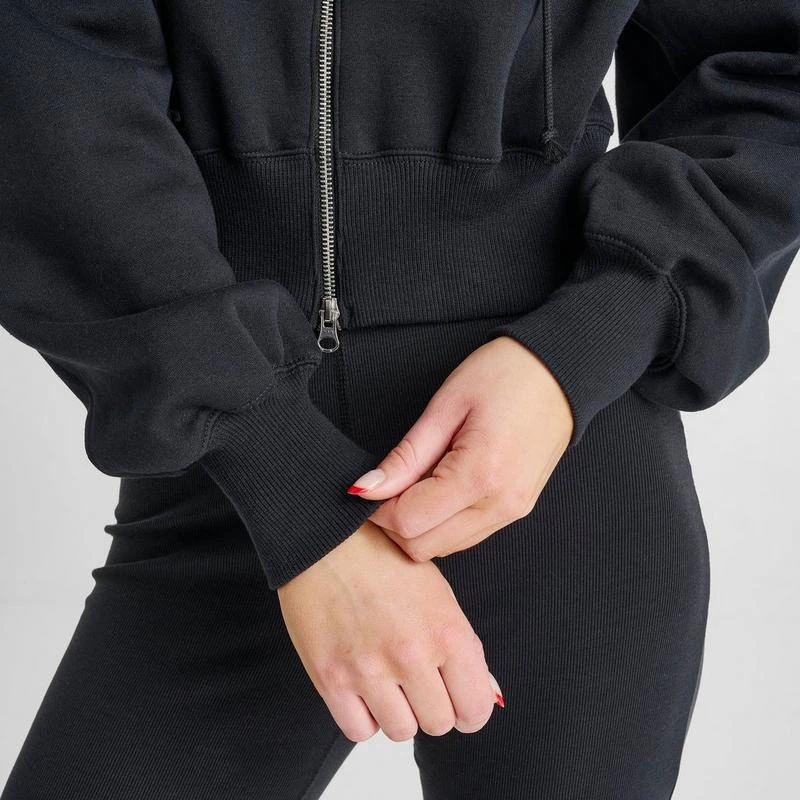 NIKE Women's Nike Sportswear Phoenix Fleece Crop Full-Zip Hoodie 6