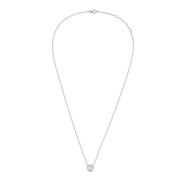 Diana M Jewels 14kt white gold lab grown round diamond cut bezel pendant weighing 3.00 ct 2