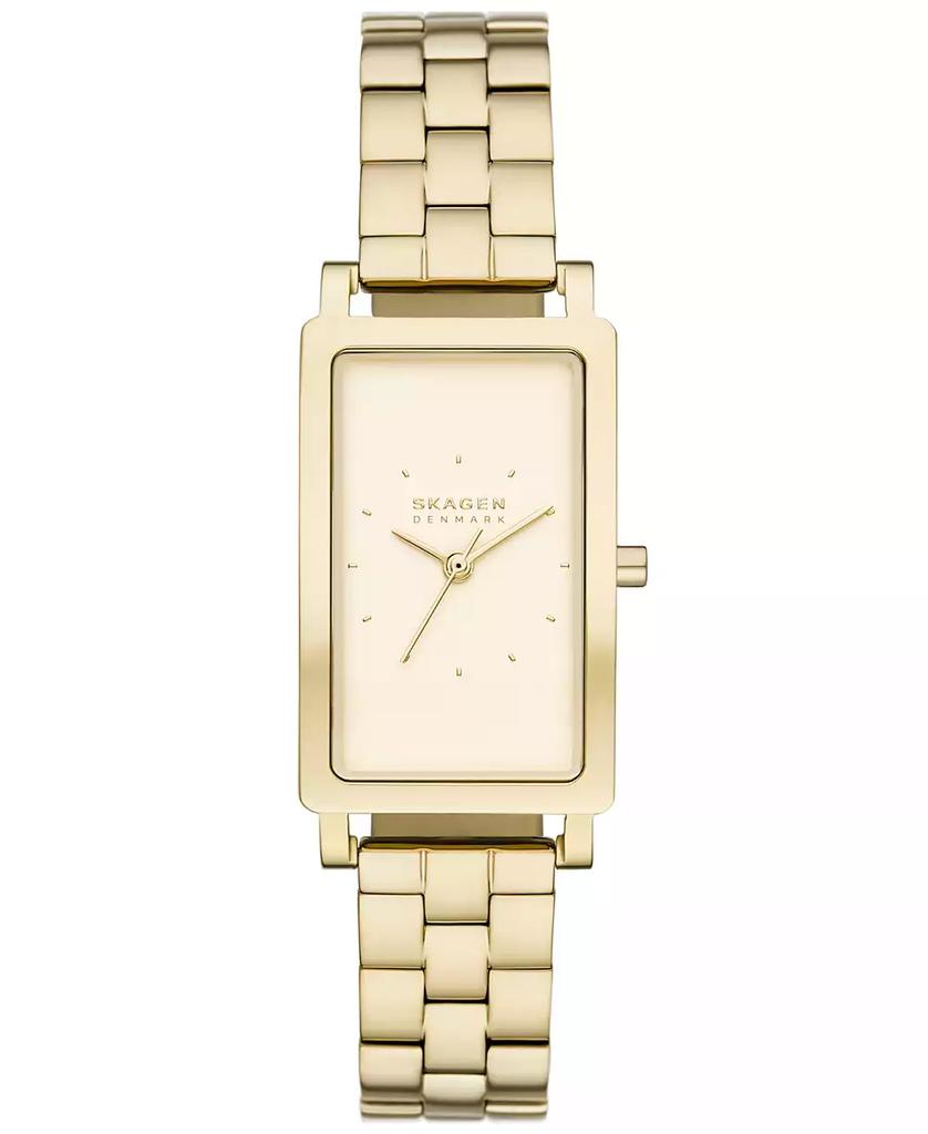 Skagen Women's Hagen Quartz Three Hand Gold-Tone Stainless Steel Watch, 22mm