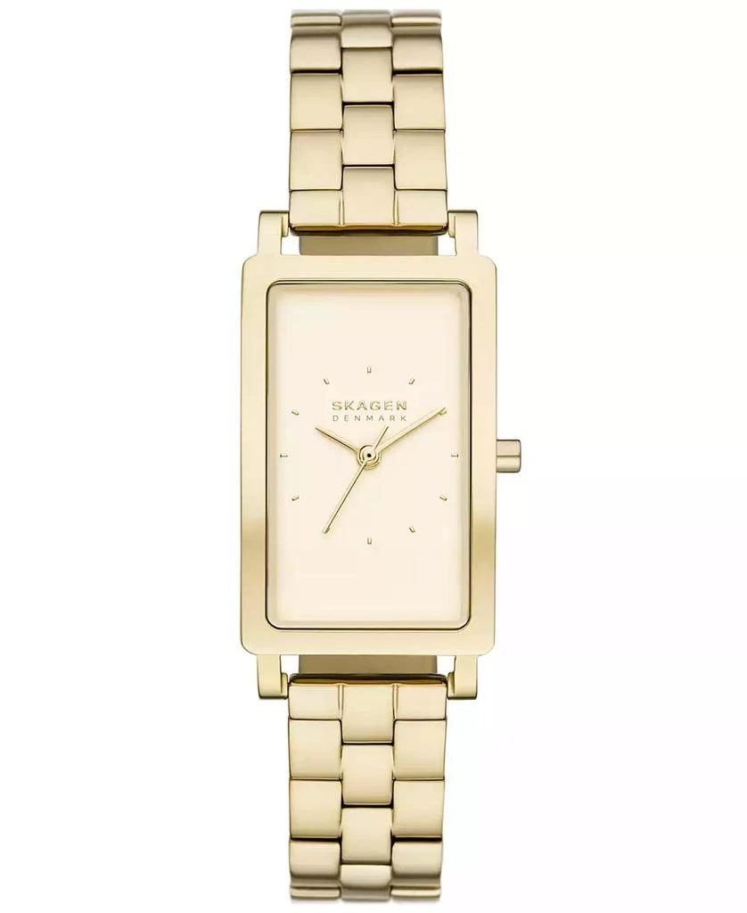 Skagen Women's Hagen Quartz Three Hand Gold-Tone Stainless Steel Watch, 22mm 1