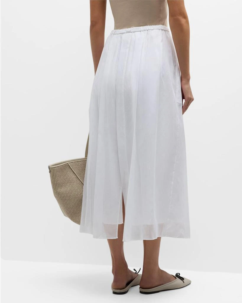 Brunello Cucinelli Cotton Gauze Fluid Maxi Skirt with Rope Belt 6