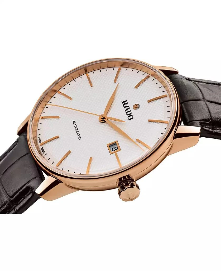 Rado Men's Swiss Automatic Coupole Classic Dark Brown Leather Strap Watch 41mm R22877025 4