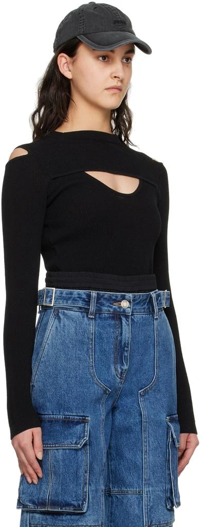 Juun.J Black Slit Sweater 2
