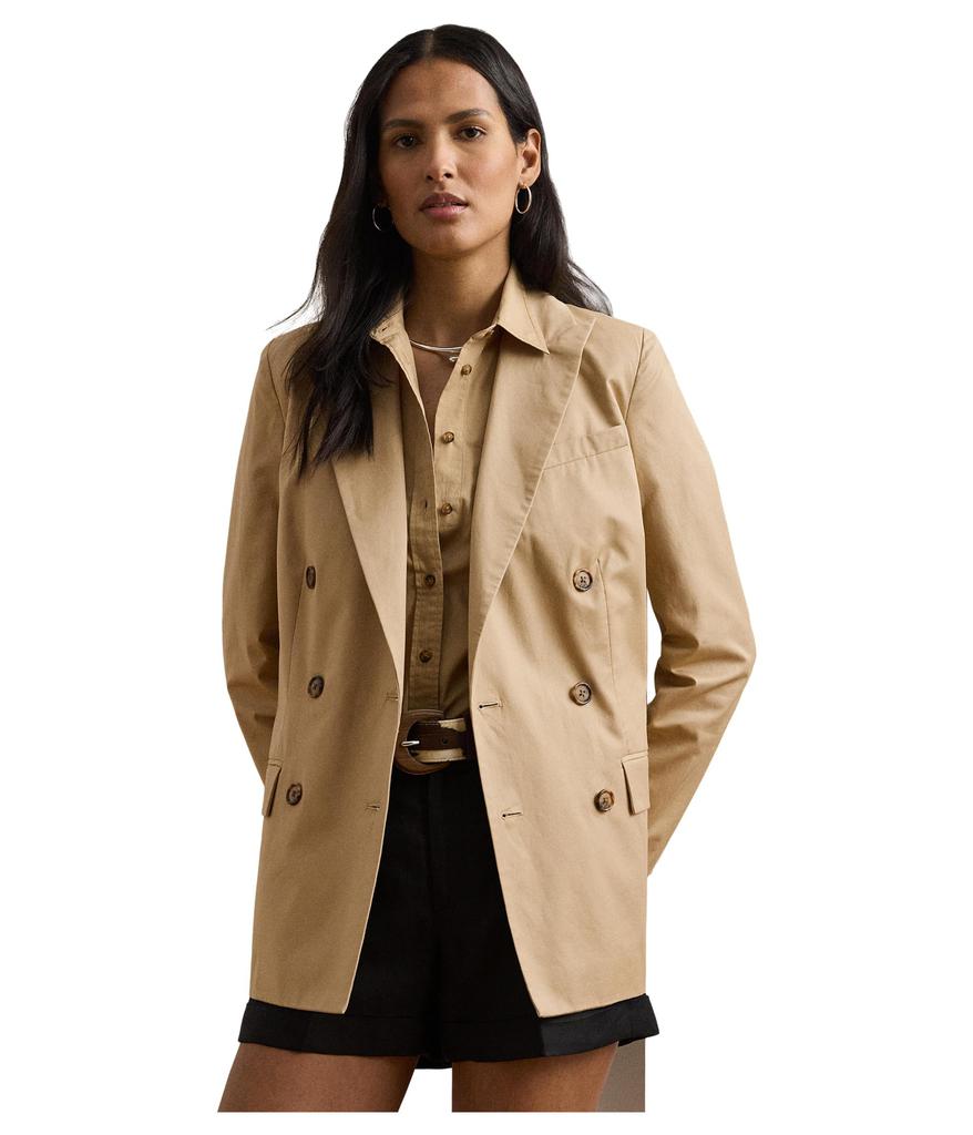 Ralph Lauren Double-breasted Cotton Twill Blazer