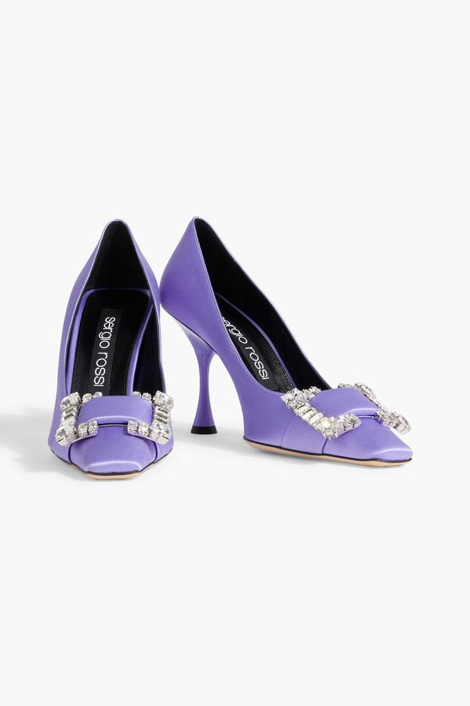 Sergio Rossi sr Twenty 90 embellished satin pumps
