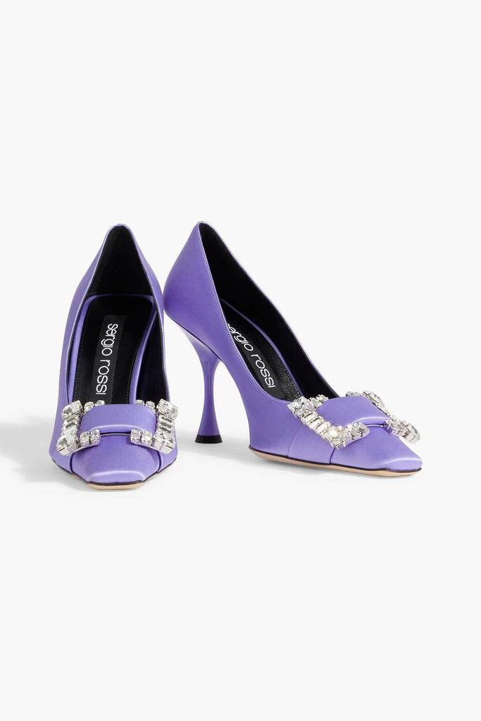 Sergio Rossi sr Twenty 90 embellished satin pumps 2