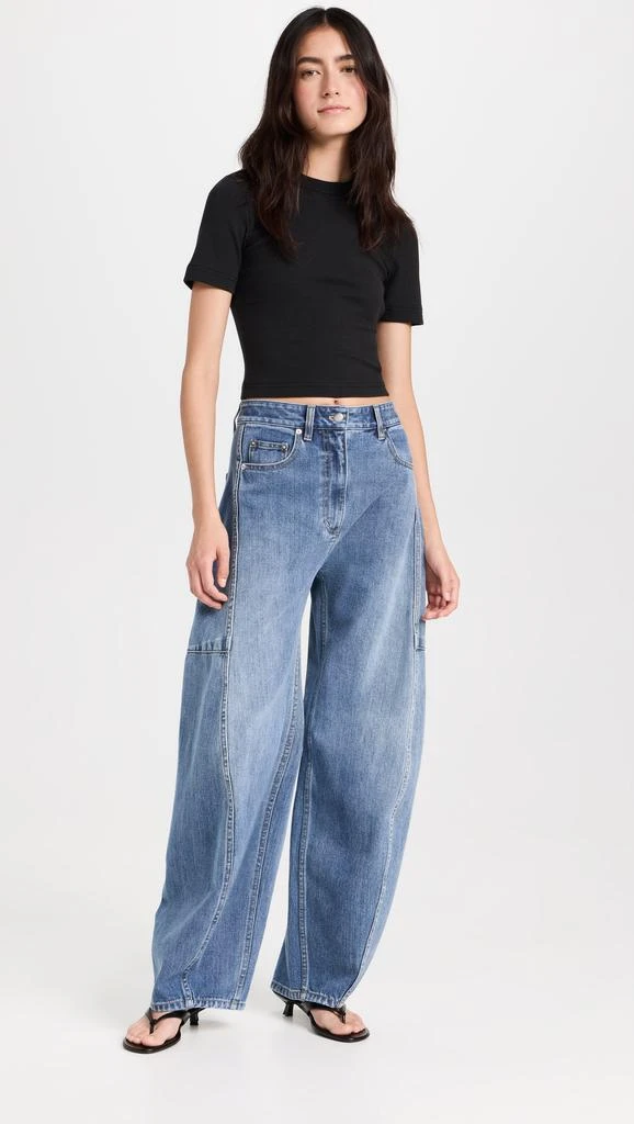 Tibi Classic Wash Denim Sid Jeans 4