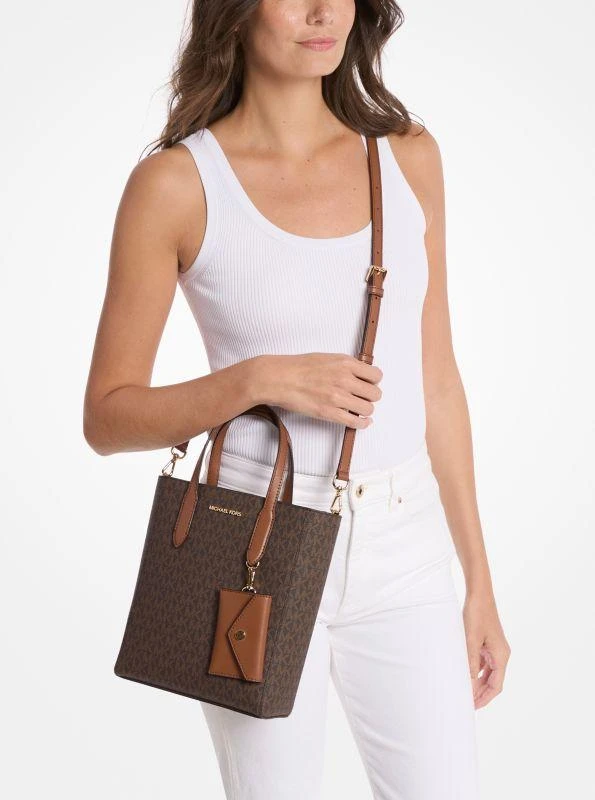 Michael Kors Vincent Small Signature Logo Convertible Tote Bag with Card Case 1