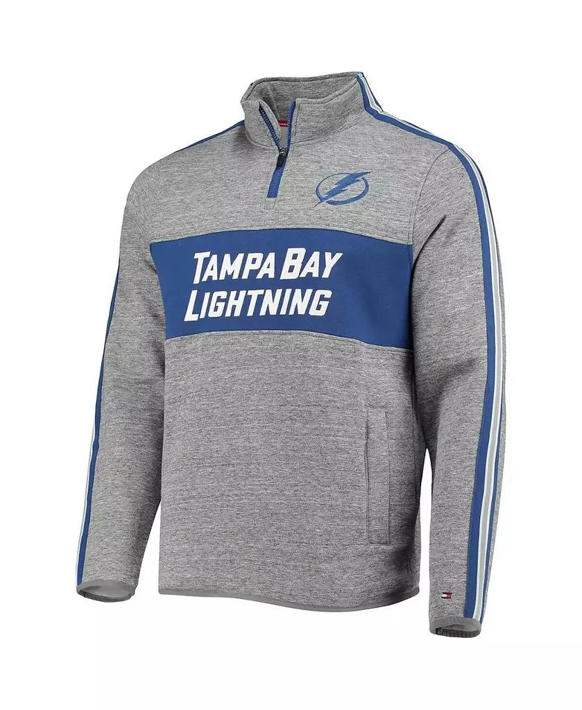 Tommy Hilfiger Men's Heathered Gray Tampa Bay Lightning Mario Quarter-Zip Jacket 3