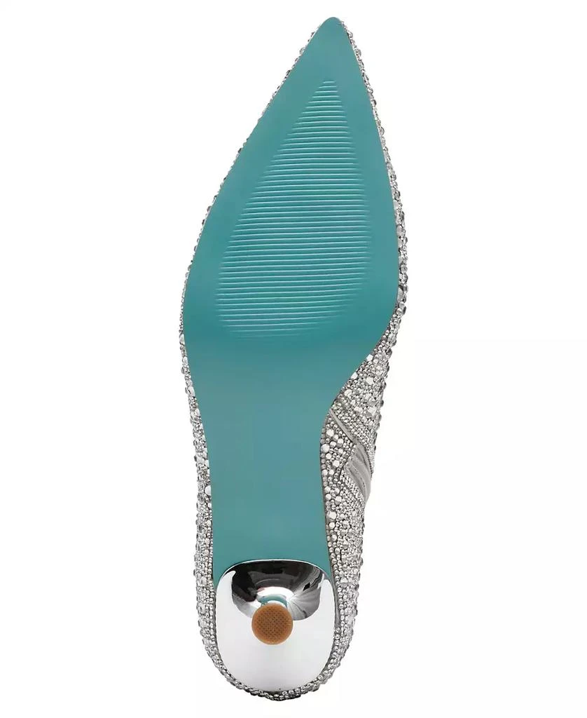 Betsey Johnson Women's Ash Rhinestone Kitten Heel Booties 5