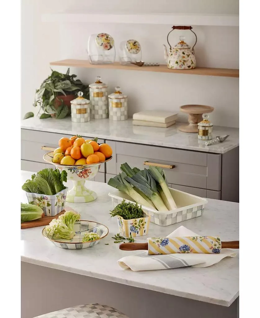 MacKenzie-Childs Cookie Jar with Sterling Check Lid 3