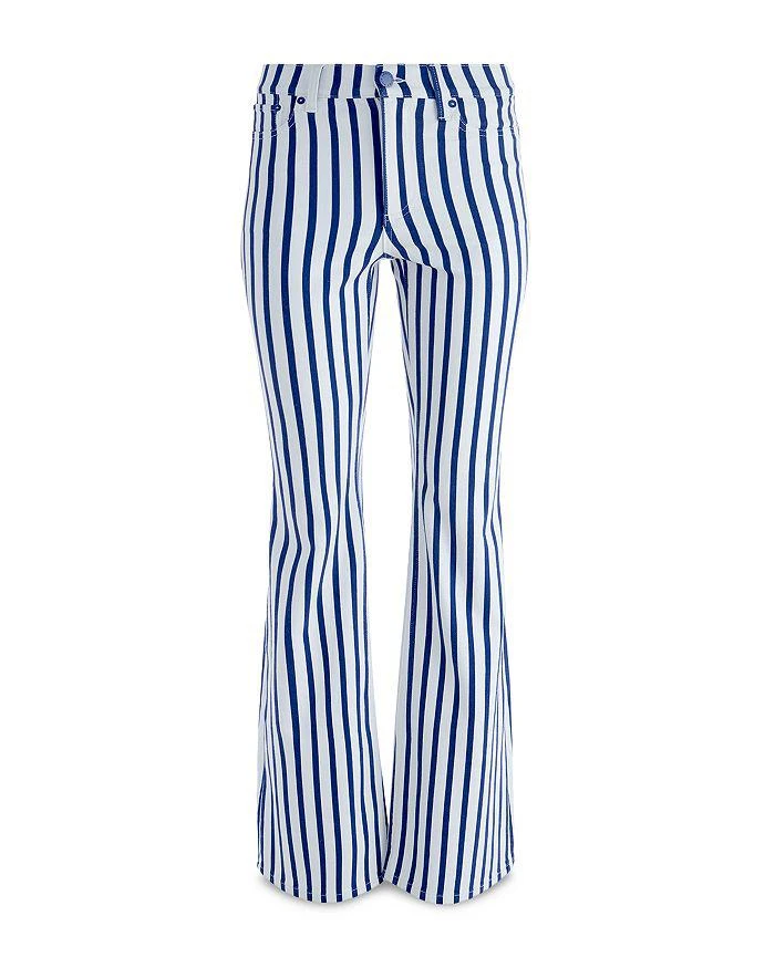 Alice + Olivia Keira Mid Rise 70's Bootcut Jeans in Admiral Stripe 6