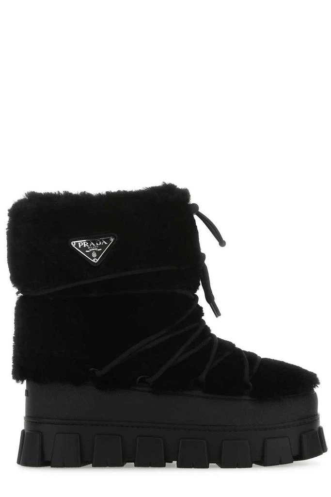 Prada Prada Logo Plaque Ankle Boots 1