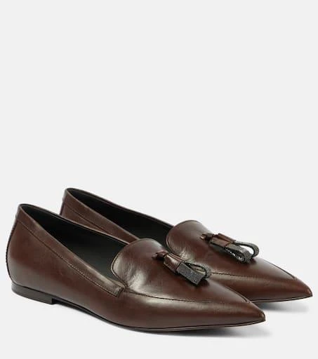 Brunello Cucinelli Monili leather loafers 1