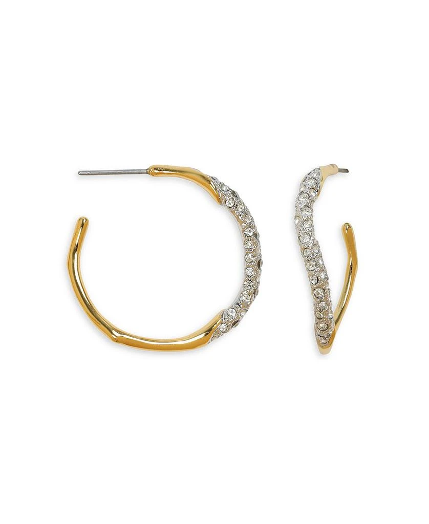 Alexis Bittar Two Tone Pave Hoop Earrings 4
