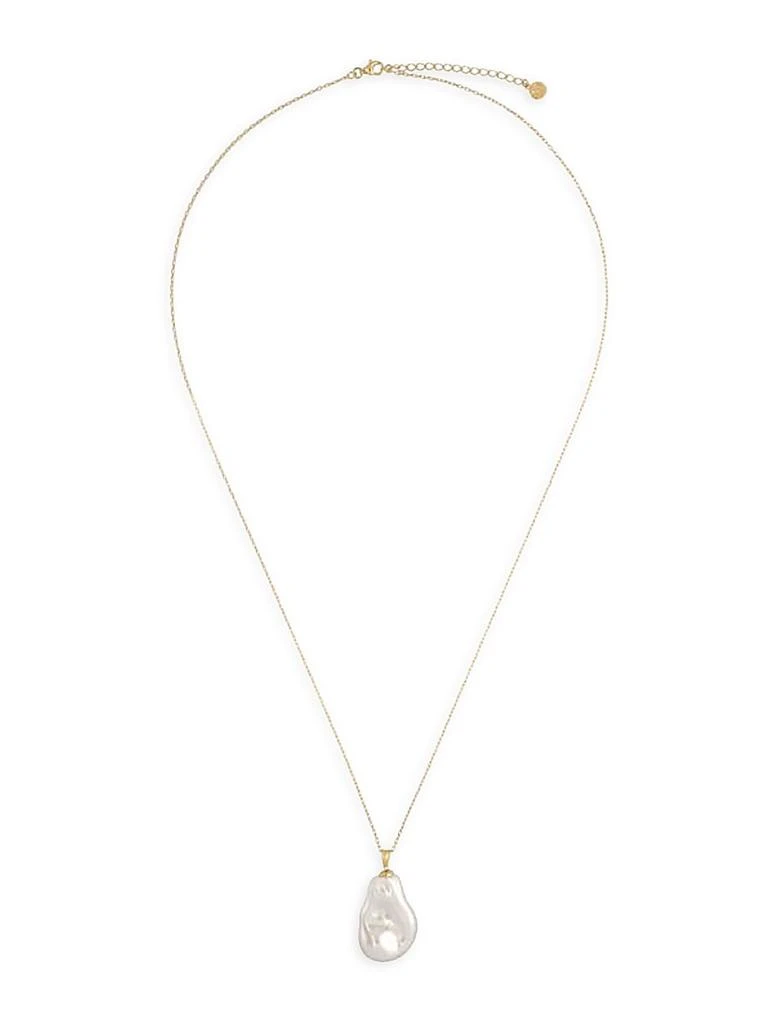 Majorica Keila 18K Gold-Plate & Faux Wild Pearl Pendant Necklace 1