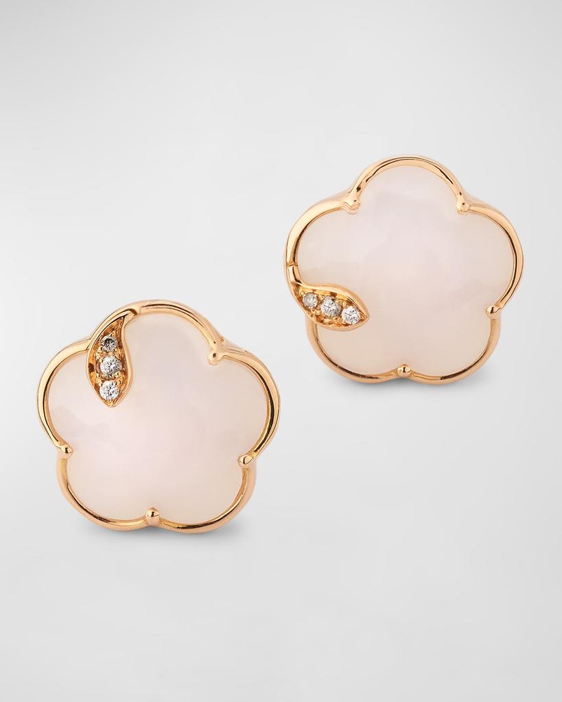 Pasquale Bruni 18k Rose Gold Joli Stud Earrings with Diamonds