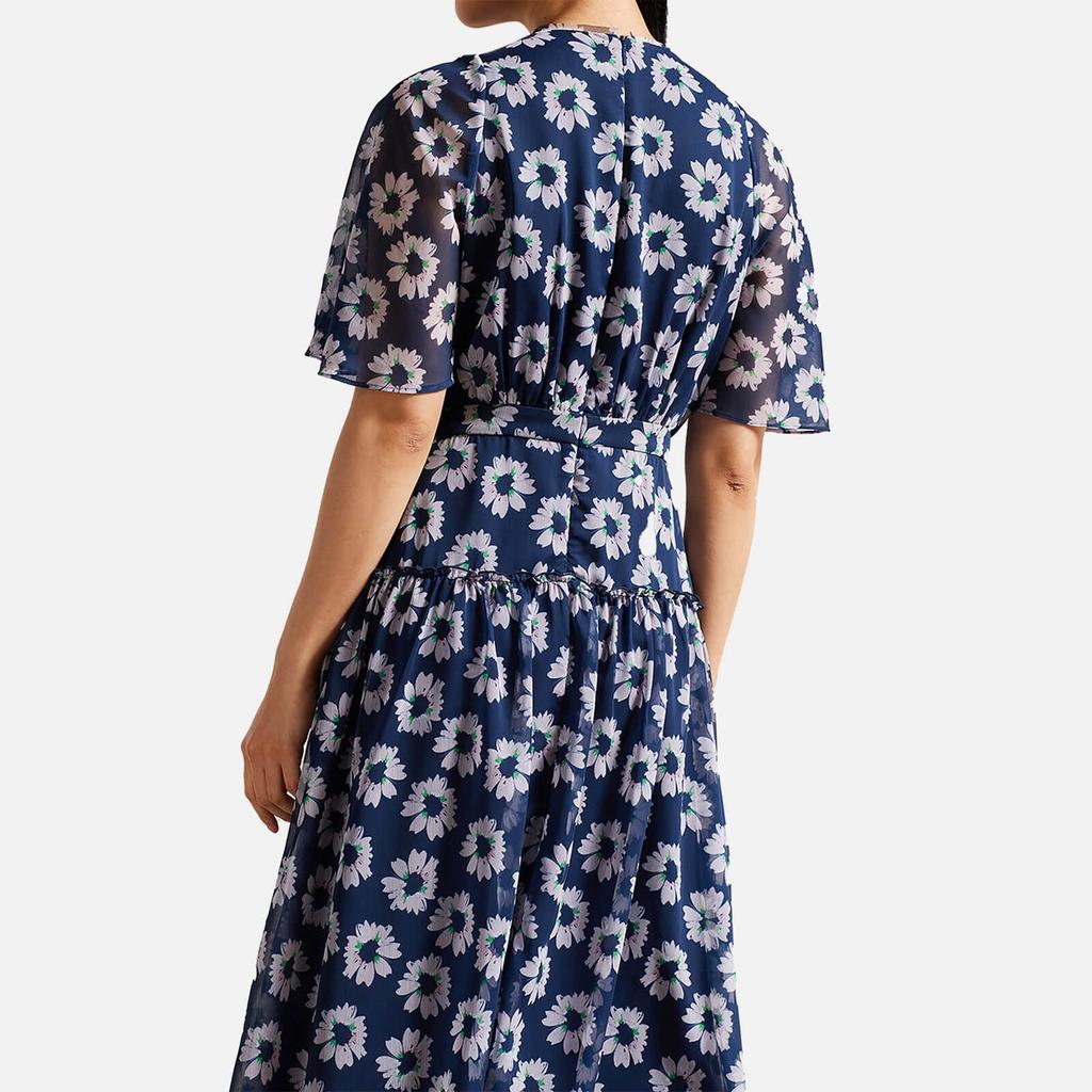 Ted Baker London Ted Baker Marllee Floral Print Chiffon Midi Dress