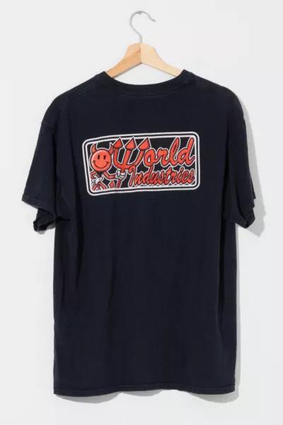 Urban Outfitters Vintage Y2K Distressed World Industries Skateboard Graphic T-Shirt