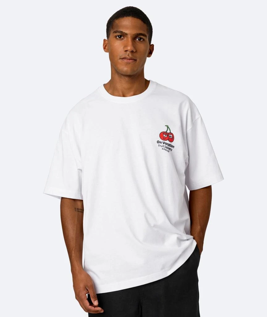 On Vacation Fruit Stickers T-Shirt - White 9