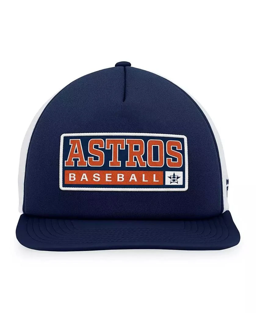 Majestic Men's Navy, White Houston Astros Foam Trucker Snapback Hat 2