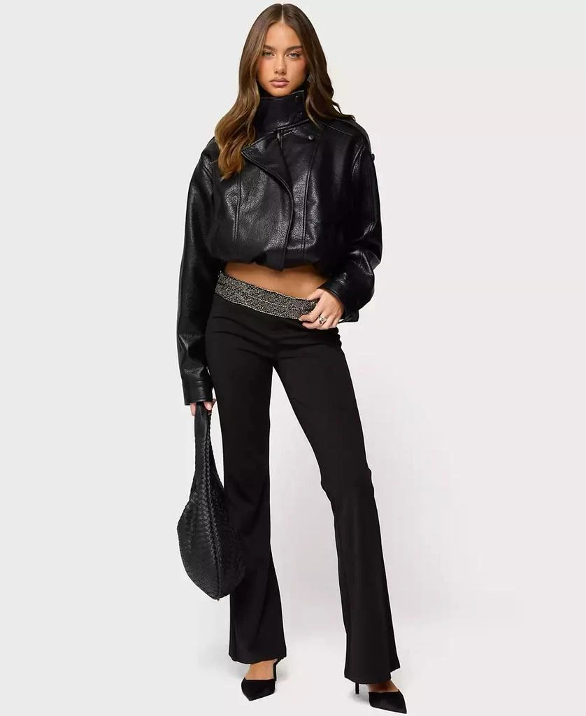 Edikted Women
s Maricela Sequin Bead Bootcut Pants