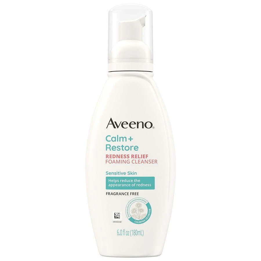 Aveeno Calm + Restore Redness Relief Foaming Facial Cleanser Fragrance Free 3