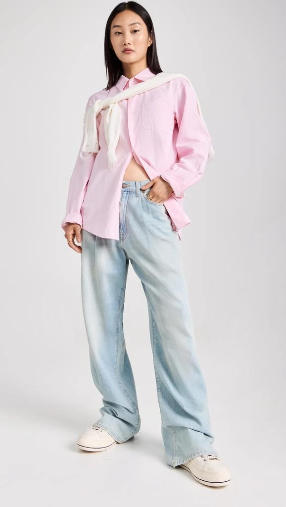 R13 Damon Pleated Wide Leg Jeans 8