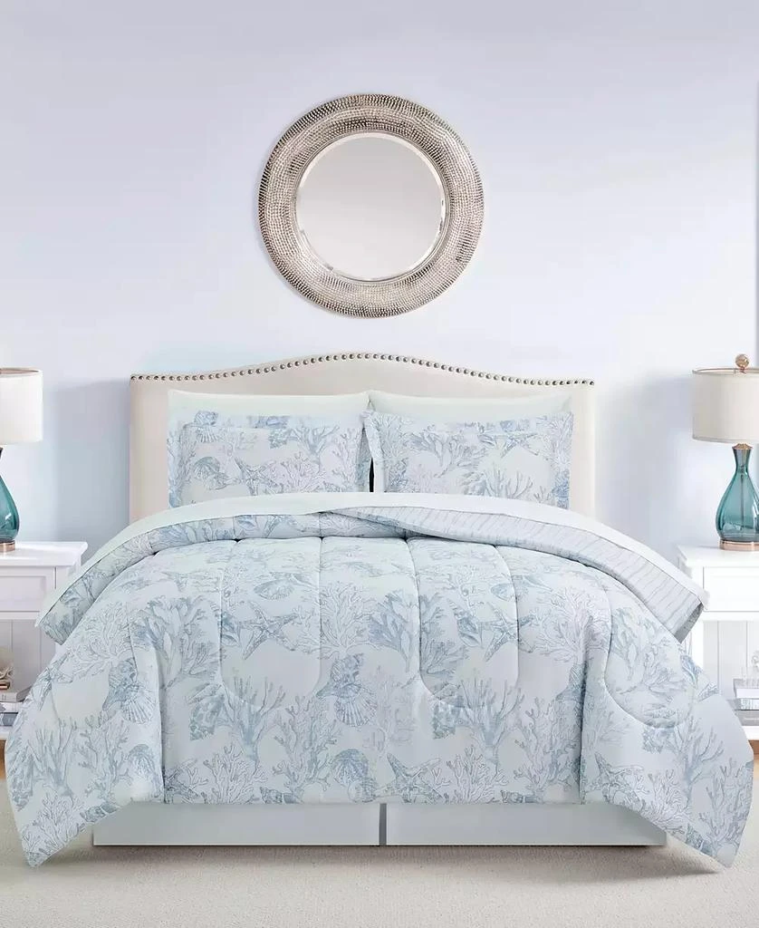 Sunham Coastal Coral 8-Pc. Comforter Sets 1