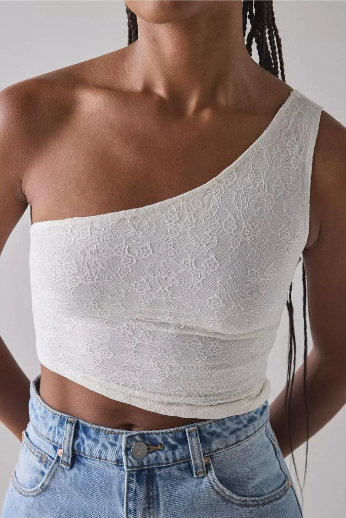 Urban Outfitters UO Harlow Lace Asymmetrical One-Shoulder Crop Top 4
