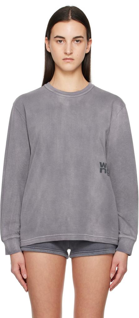 Alexander Wang Gray Puff Logo T-shirt