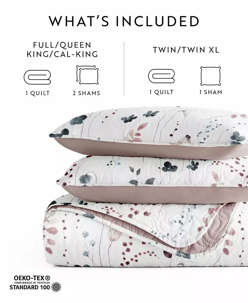 IENJOY HOME Poppy Bloom Reversible 2-Pc. Quilt Set 7