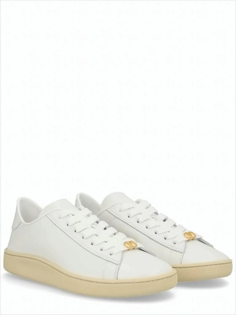 Valentino Low-Top Calf Leather Sneakers with Gold-Detail Accent 2