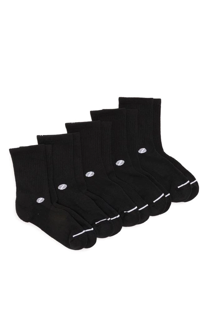Zella Athletic Demi 5-Pack Crew Socks 1