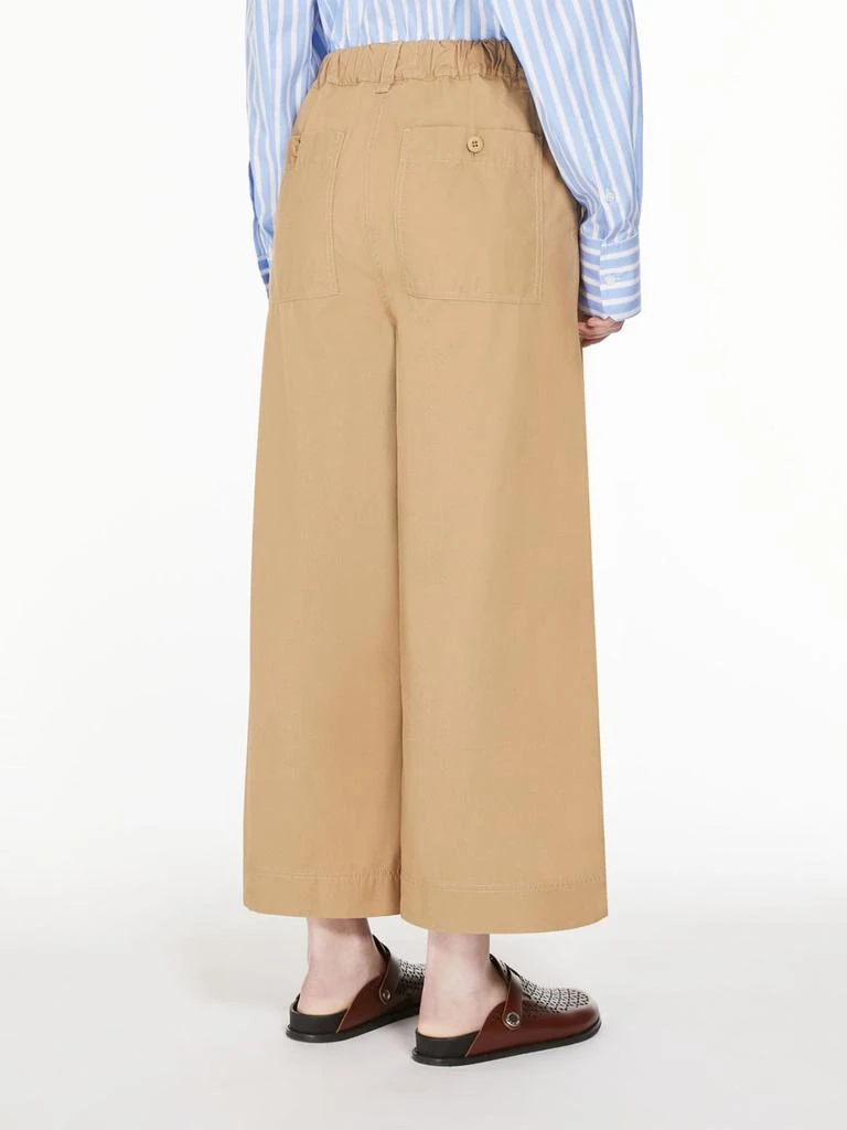 Weekend Max Mara Wide-fit cotton canvas trousers 2