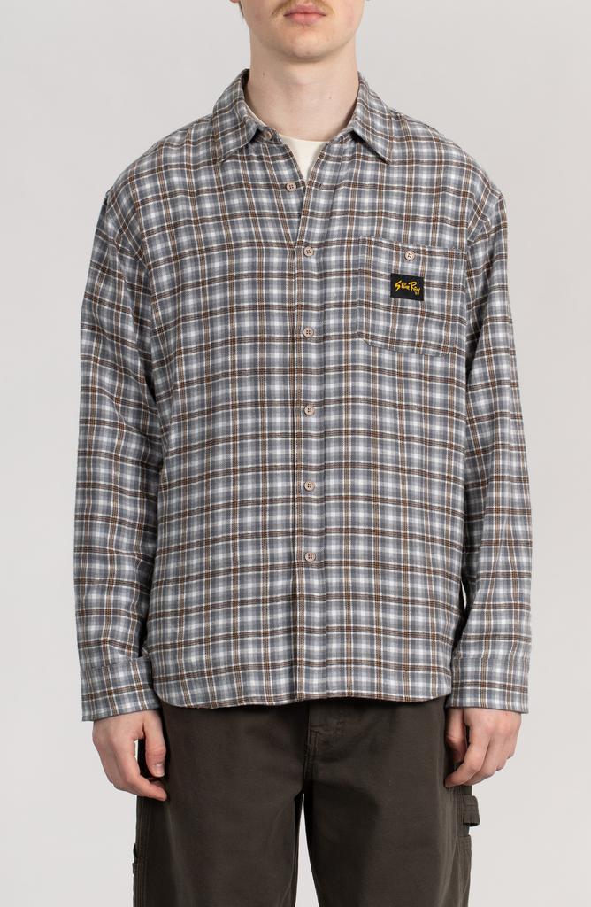 Stan Ray Oversize Plaid Flannel Button-Up Shirt