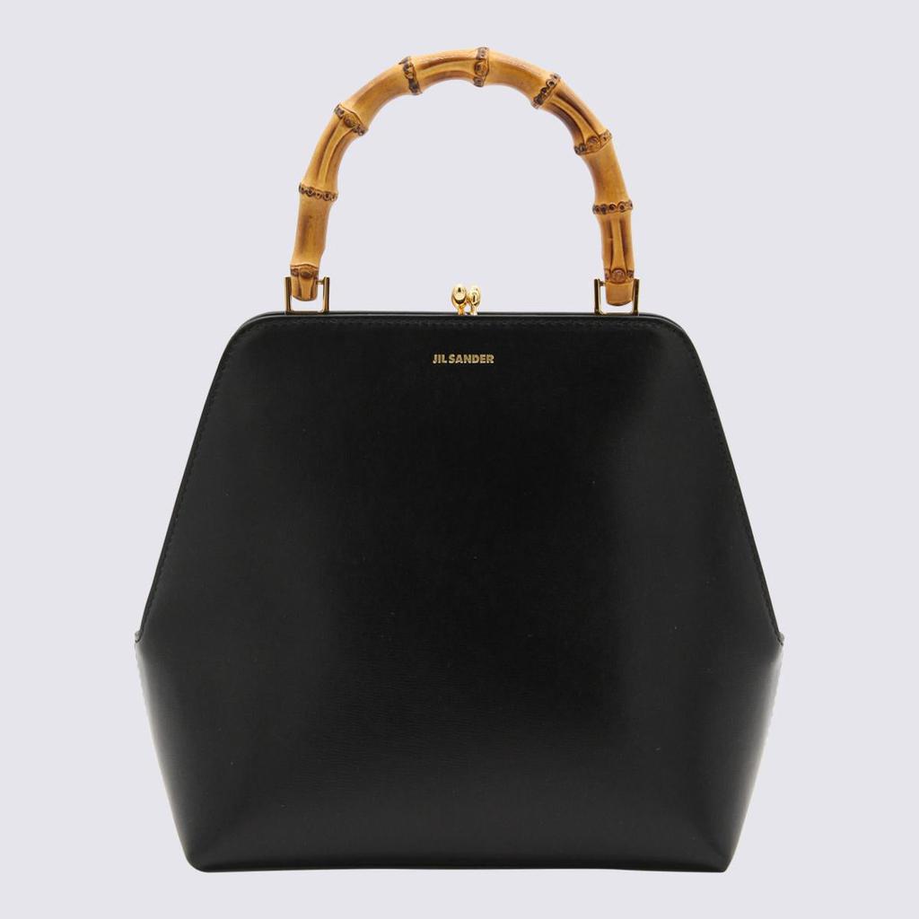 ★関税込み★ Jil Sander BLACK LEATHER GOJI TOP HANDLE BAG Jil Sander Jil Sander Black Leather Goji Top Handle Bag