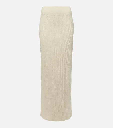 Totême Cotton-blend bouclé maxi skirt 1