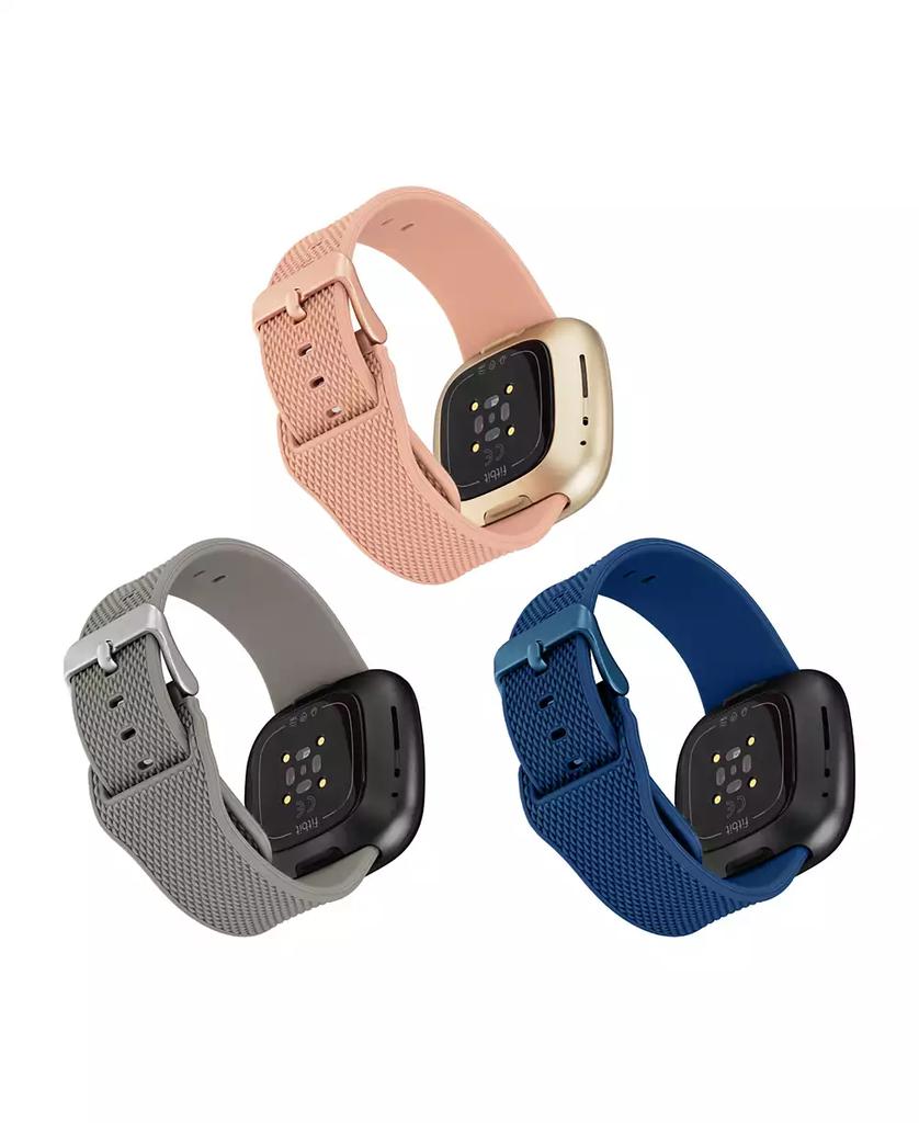 WITHit Silicone Woven Band 3-Pack designed for the Fitbit Versa, Versa 2 And Versa Lite