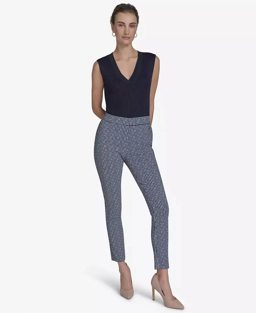 Tommy Hilfiger Women's Gingham-Print Pull-On Pants 4
